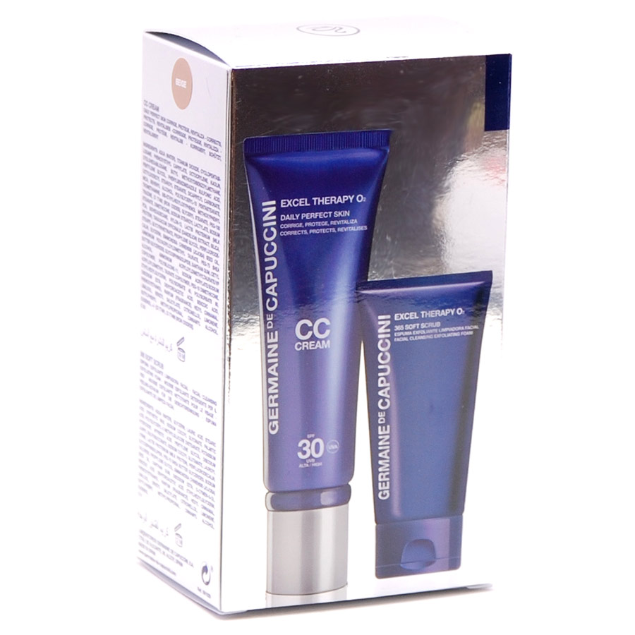 excel therapy o2 set cc cream beige g.capuccini 50ml